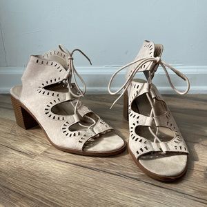 Mossimo Supply Co Lace Up Chunky Healed Sandal